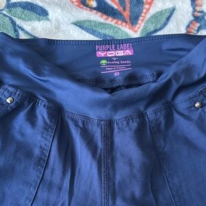 Purple Label Yoga Women's Navy Straight Leg Pants